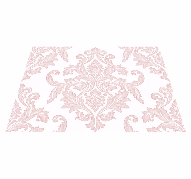 Vintage vinyl carpet in blush damask paisley - TenStickers