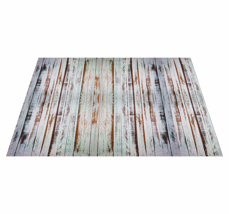 Vintage vinyl carpet with stripped wood design - TenStickers
