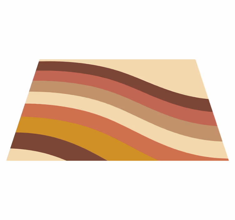 Vintage vinyl carpet with 70s stripes design - TenStickers