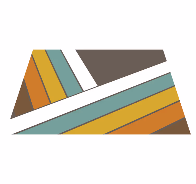 Vintage vinyl carpet retro 70s stripes design - TenStickers