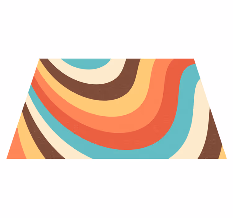 Vintage vinyl carpet with hand-drawn groovy design - TenStickers