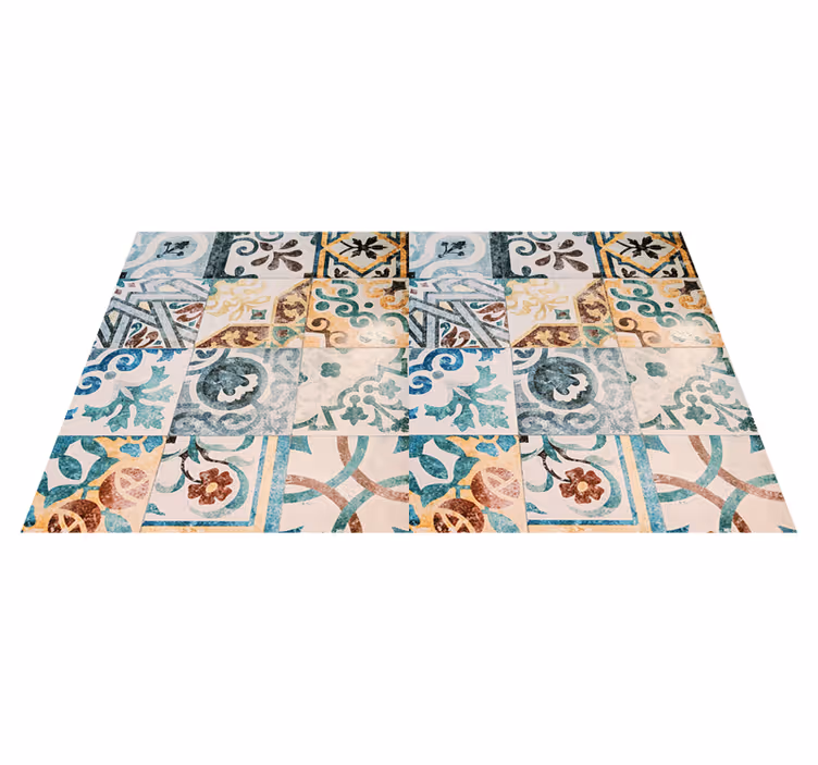 Vintage vinyl carpet retro mosaic design - TenStickers