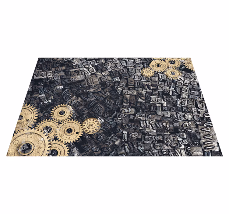 Vintage vinyl carpet 3d retro nostalgic gear - TenStickers