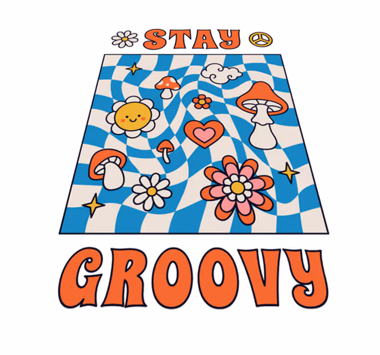 Custom vinyl carpet stay groovy - TenStickers