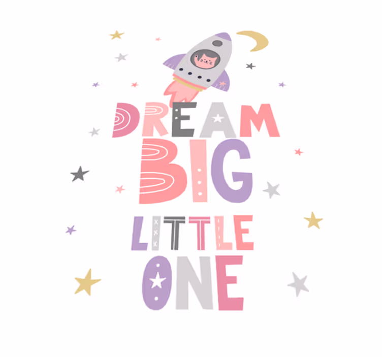 Custom vinyl carpet dream big little one - TenStickers