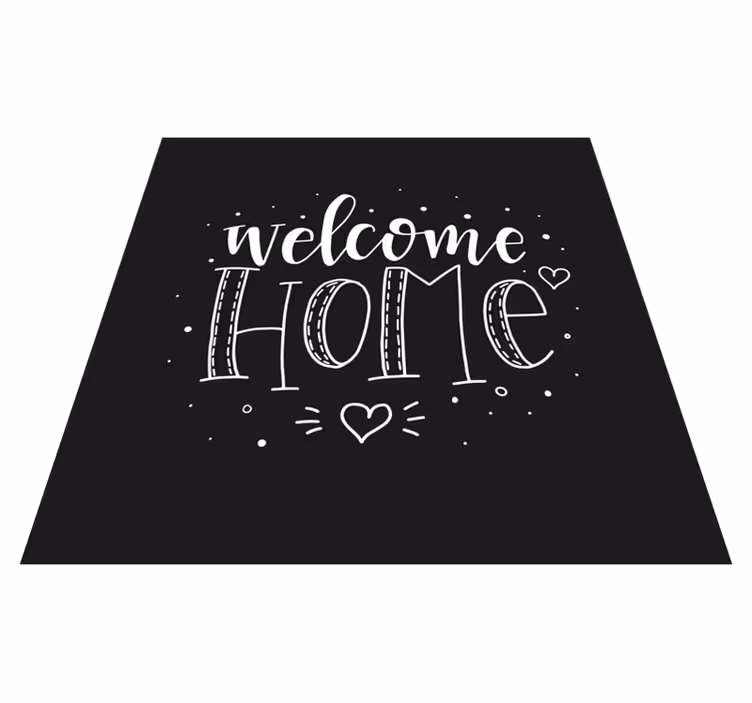 Custom vinyl carpet welcome home - TenStickers