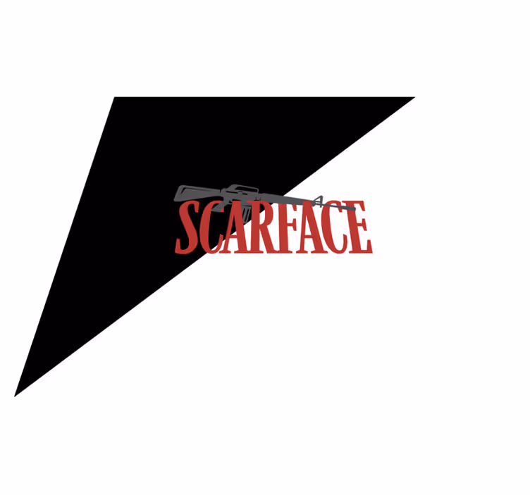 Custom vinyl carpet scarface movie image with text - TenStickers