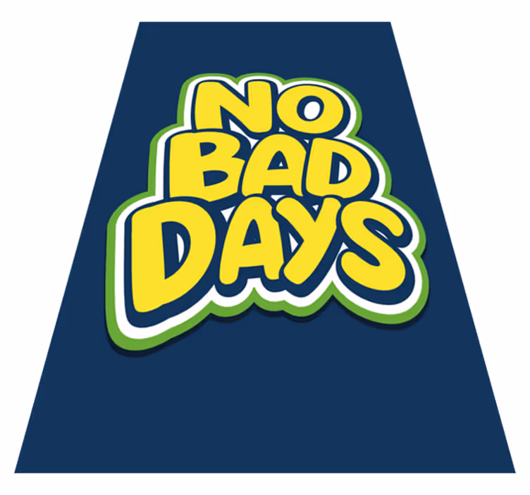 Custom vinyl carpet youthful no bad days - TenStickers