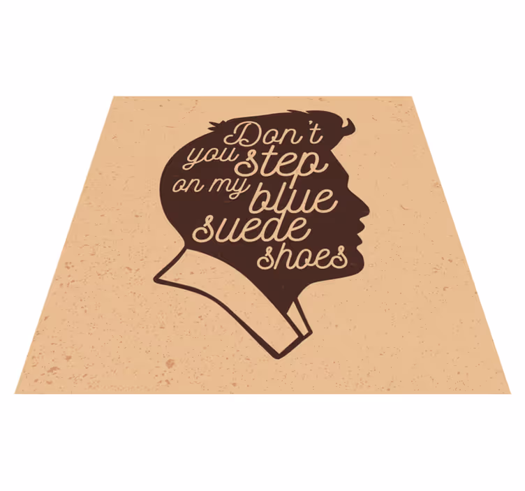 Custom vinyl carpet blue suede shoes - TenStickers
