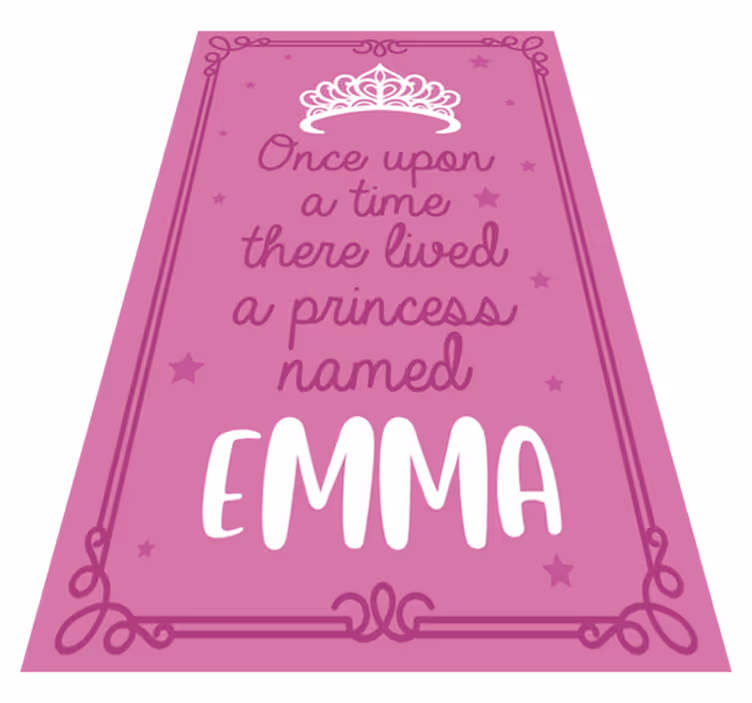 Custom vinyl carpet princess personalised - TenStickers