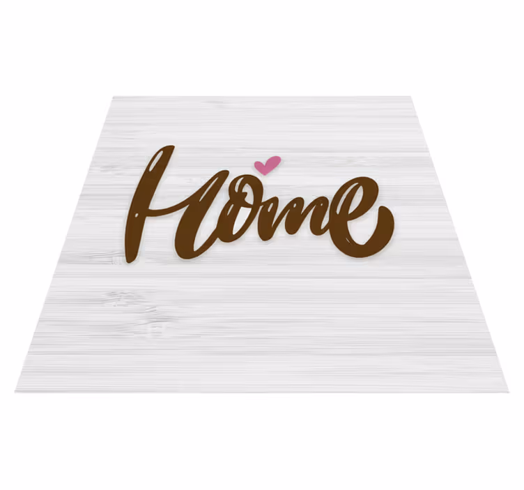 Custom vinyl carpet vintage white home on wood plank - TenStickers
