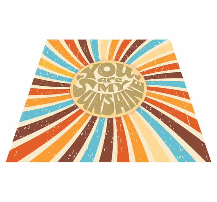 Custom vinyl carpet you are my sunshine - TenStickers