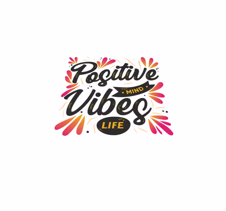 Custom vinyl carpet positive mind positive vibes - TenStickers