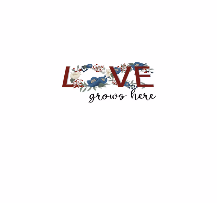 Custom vinyl carpet love flourishes here - TenStickers