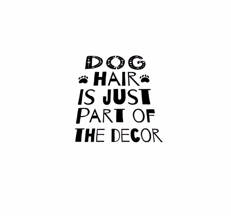 Custom vinyl carpet, dog hair adds to the charm - TenStickers