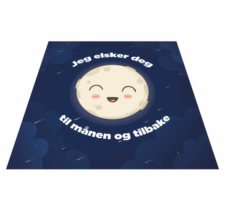 Custom vinyl carpet i love you to the moon - TenStickers