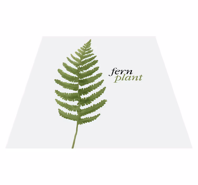 Custom vinyl carpet fern plant minimalist style 2 - TenStickers