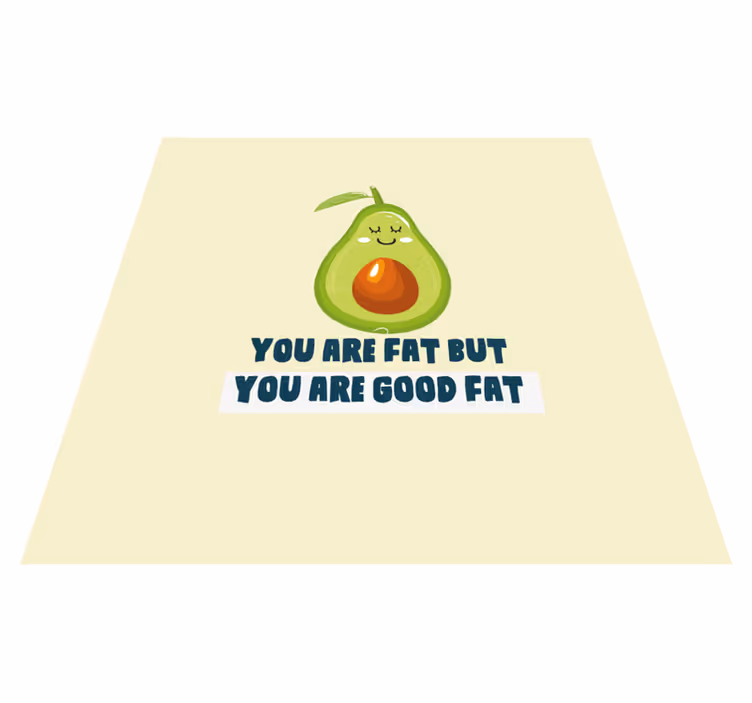 Custom vinyl carpet with a funny avocado quote - TenStickers