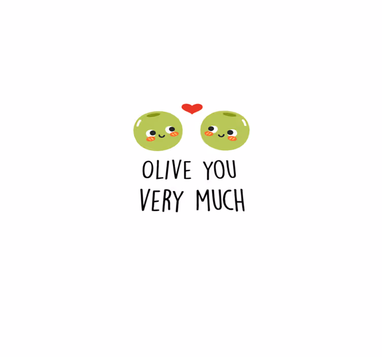Custom vinyl carpet with a funny olive quote - TenStickers