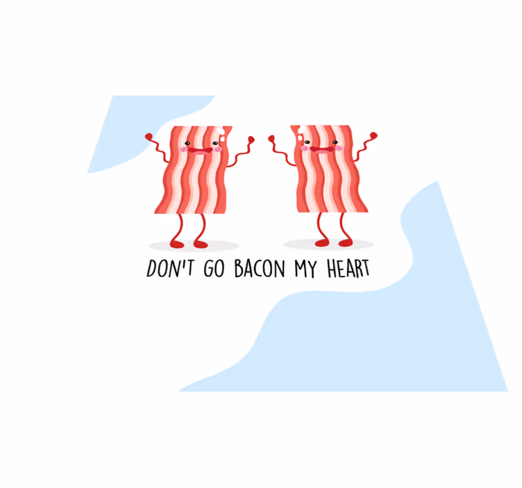 Custom vinyl carpet with a side of humor bacon - TenStickers
