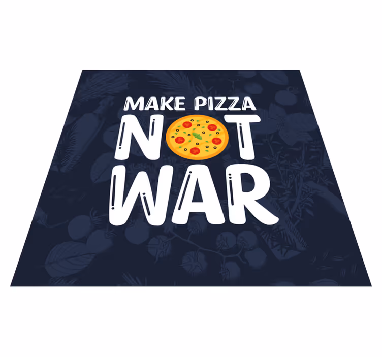 Custom vinyl carpet fun quotes make pizza - TenStickers