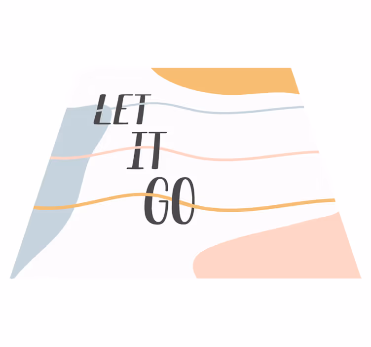 Custom vinyl carpet in pastel colors with "let it go" design - TenStickers
