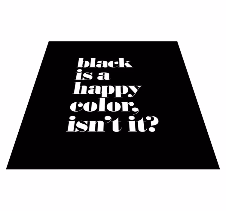 Custom vinyl carpet black is a joyful hue - TenStickers