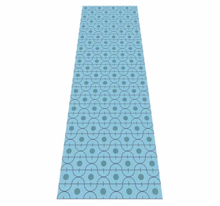 Texture vinyl carpet with blue geometric pattern - TenStickers