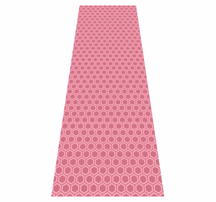 Pink geometric hexagon pattern texture vinyl carpet - TenStickers