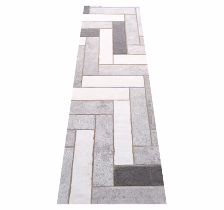 Texture vinyl carpet in cold gray-brown herringbone - TenStickers
