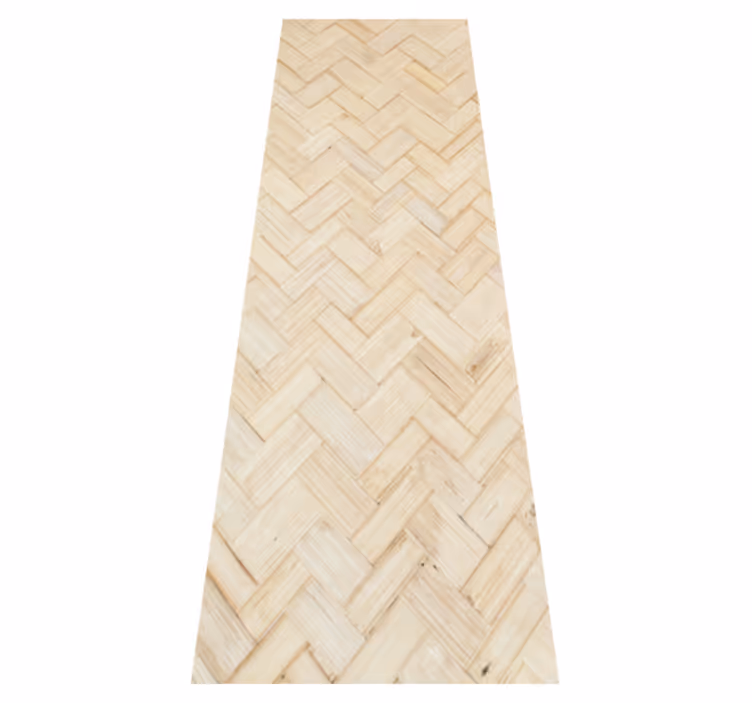 Texture vinyl carpet white herringbone parquet - TenStickers