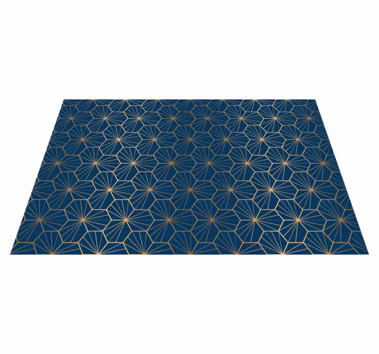 Geometric vinyl carpet with elegant geometric design - TenStickers