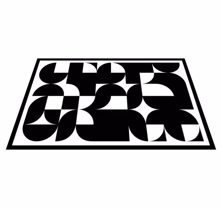 Geometric vinyl carpet black circle pattern - TenStickers