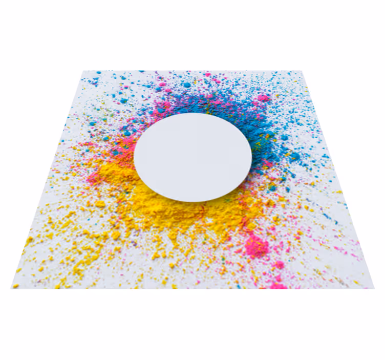 Geometric vinyl carpet circle splash - TenStickers