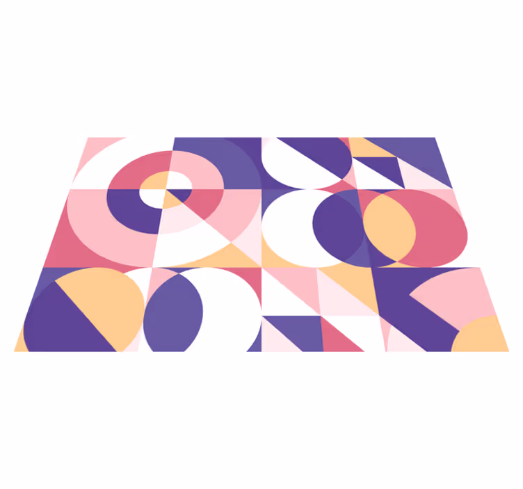 Geometric vinyl carpet with abstract geometric art - TenStickers