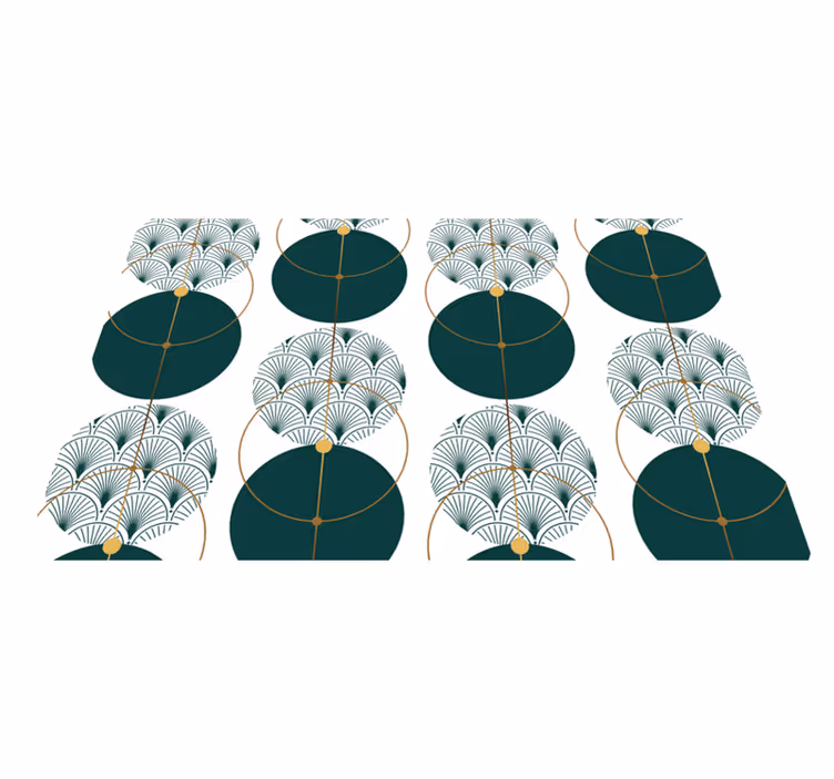 Geometric vinyl carpet glamour style geo art - TenStickers