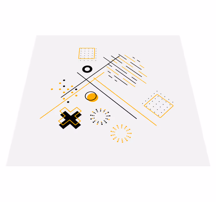 Geometric vinyl carpet concentric circles - TenStickers