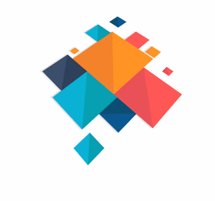 Colorful squares geometric vinyl carpet - TenStickers