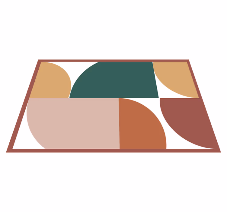 Geometric vinyl carpet with abstract art pattern - TenStickers
