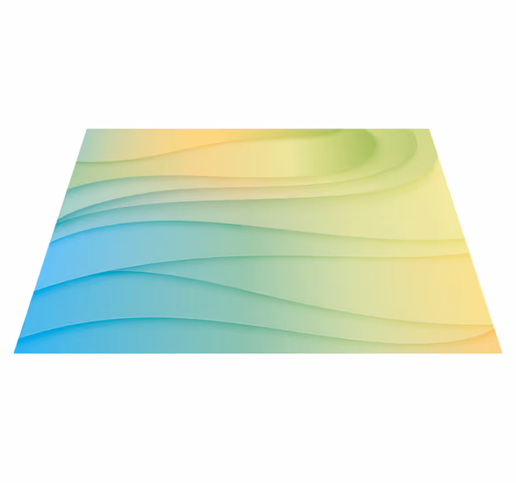 Geometric vinyl carpet with modern abstract shapes - TenStickers
