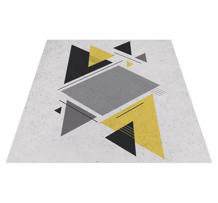 Geometric vinyl carpet nordic triangles design - TenStickers