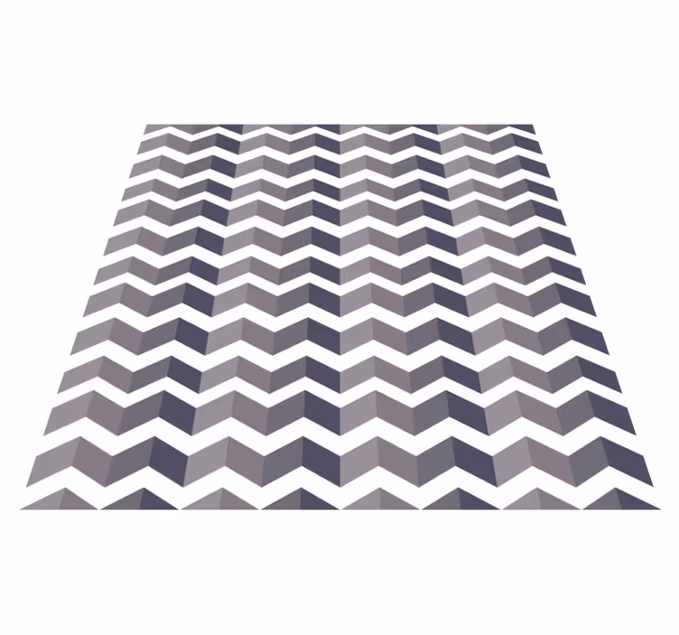 Geometric vinyl carpet black and white zigzag pattern - TenStickers