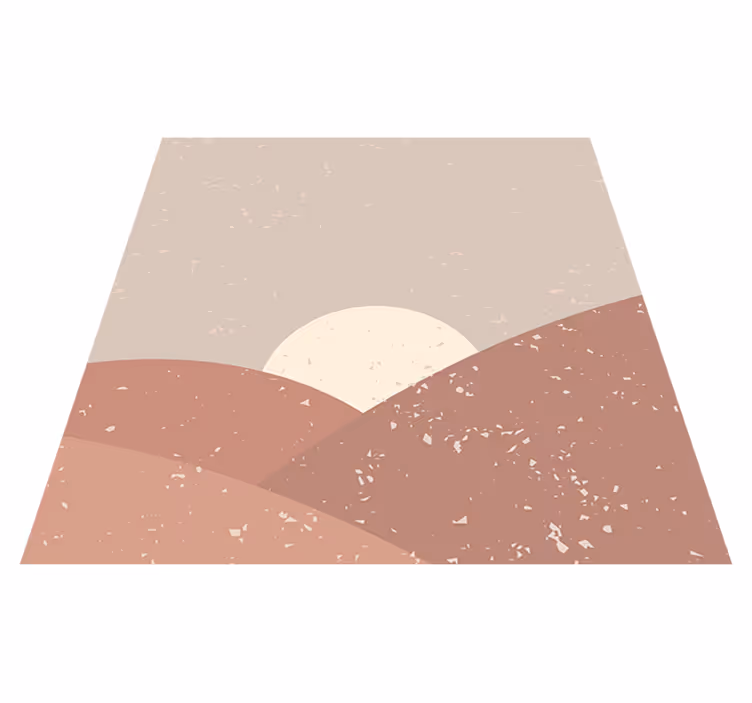Geometric vinyl carpet wall art sunrise - TenStickers