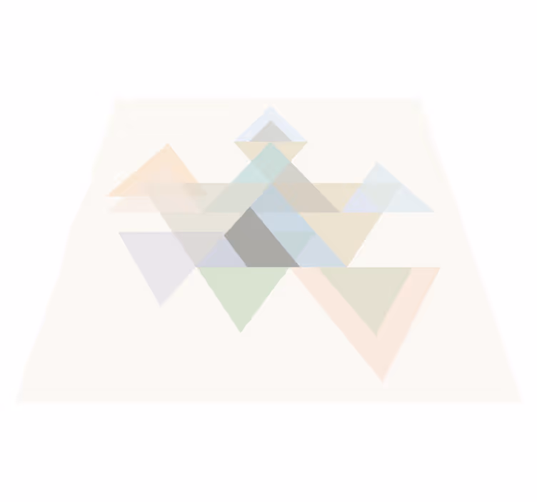Geometric vinyl carpet colorful triangle art - TenStickers