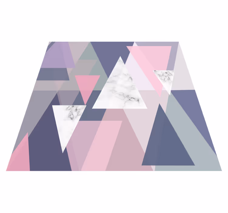 Geometric vinyl carpet 3d triangle wall art - TenStickers