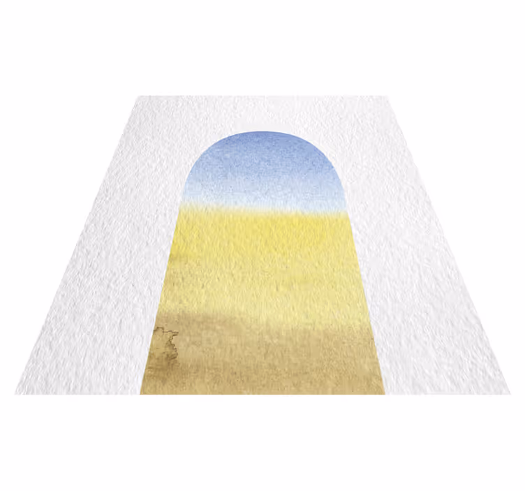 Geometric vinyl carpet watercolor arch design - TenStickers