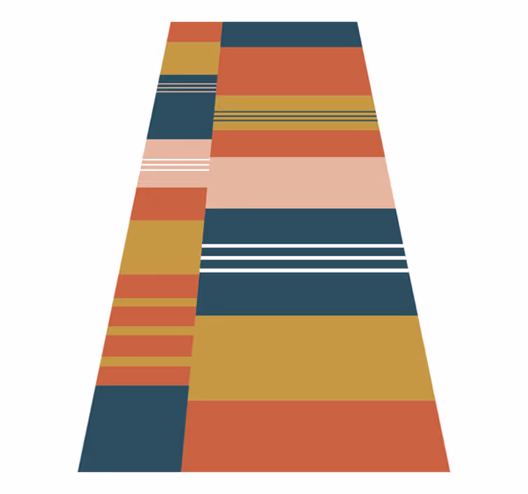Geometric vinyl carpet abstract block lines - TenStickers