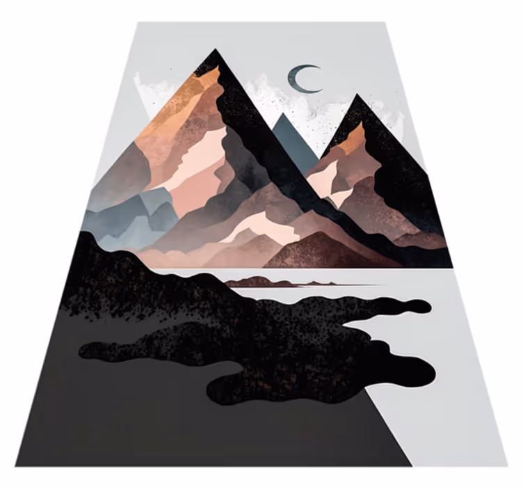Geometric vinyl carpet nordic geometric peaks - TenStickers