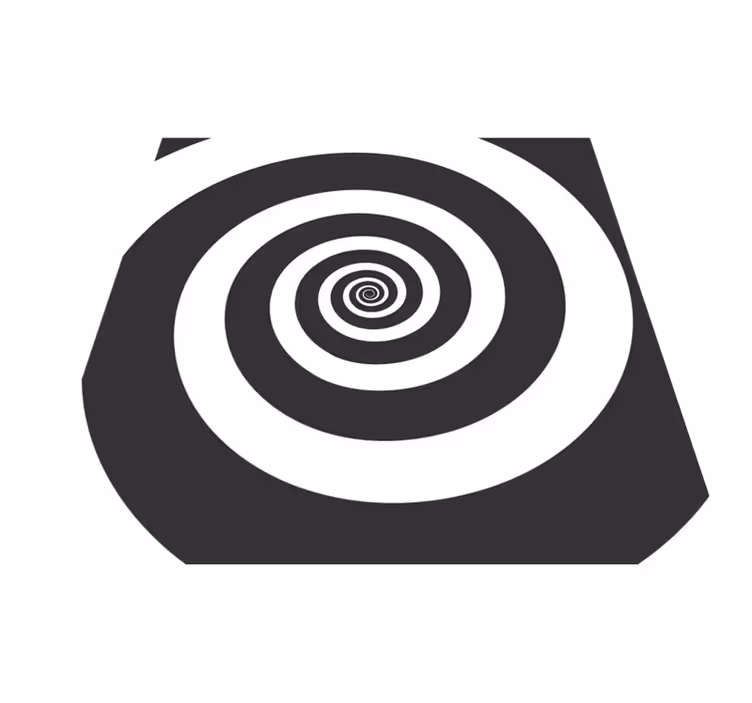 Geometric vinyl carpet in spiral motion - TenStickers