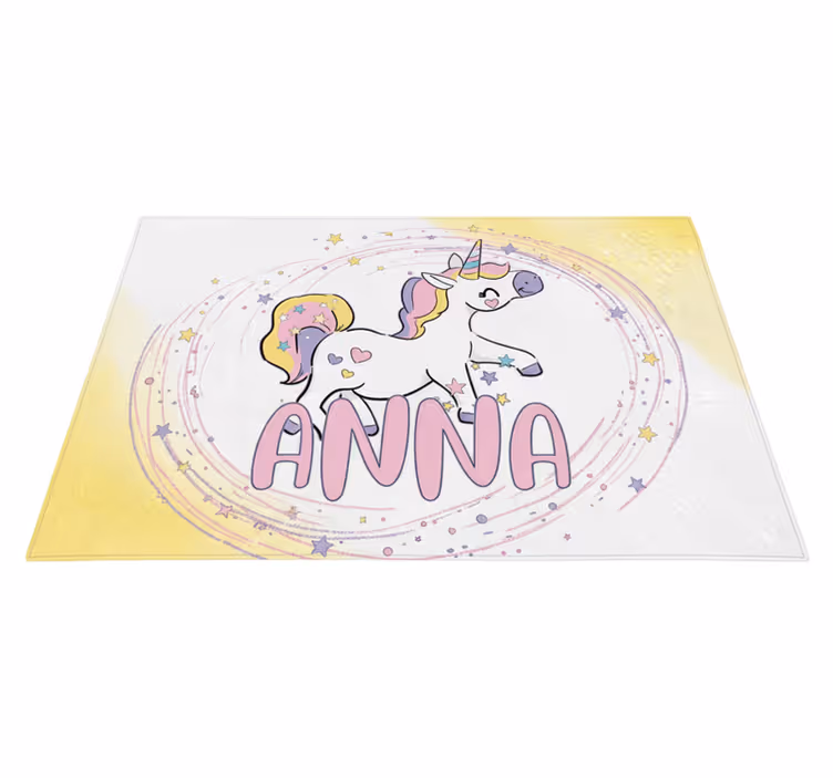 Kids vinyl carpet with magical unicorn design - TenStickers